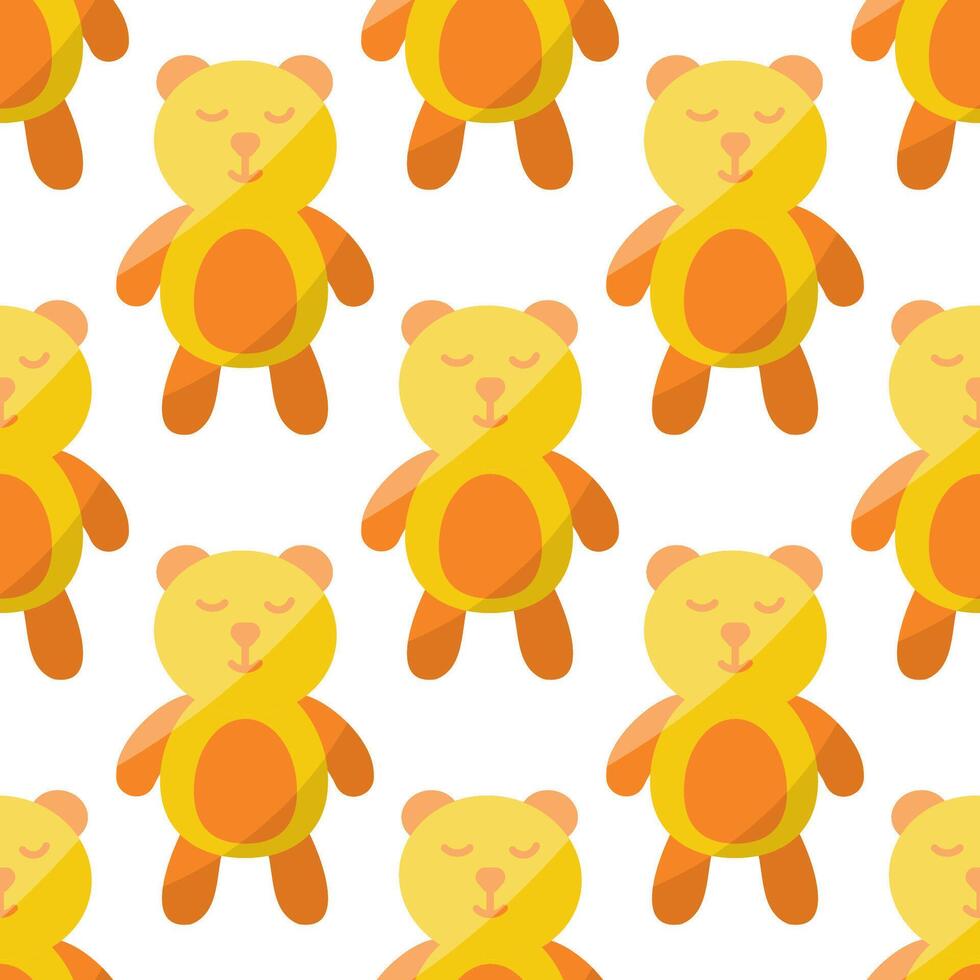 beer speelgoed- kinderen dag gekleurde Speel patroon vector