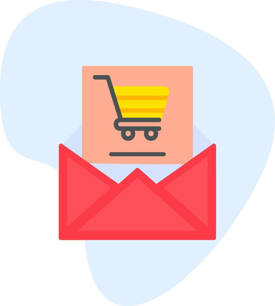 boodschappen doen e-mail vecto icoon vector