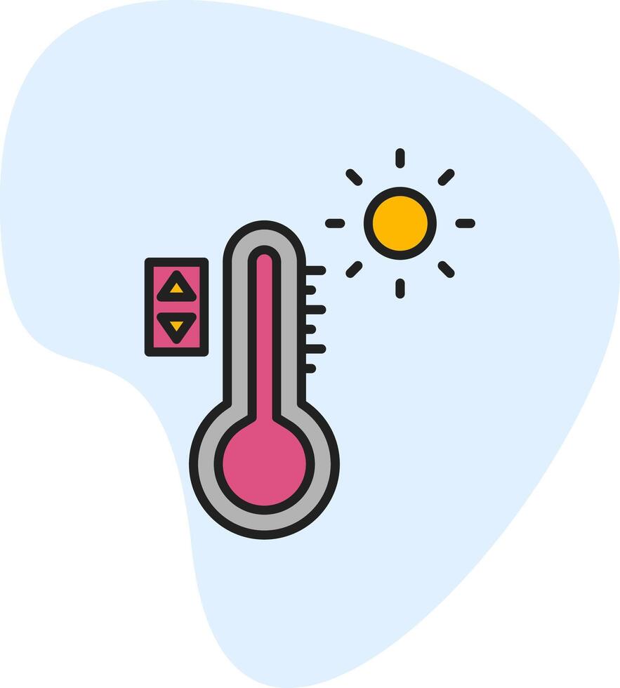 temperatuur controle vecto icoon vector