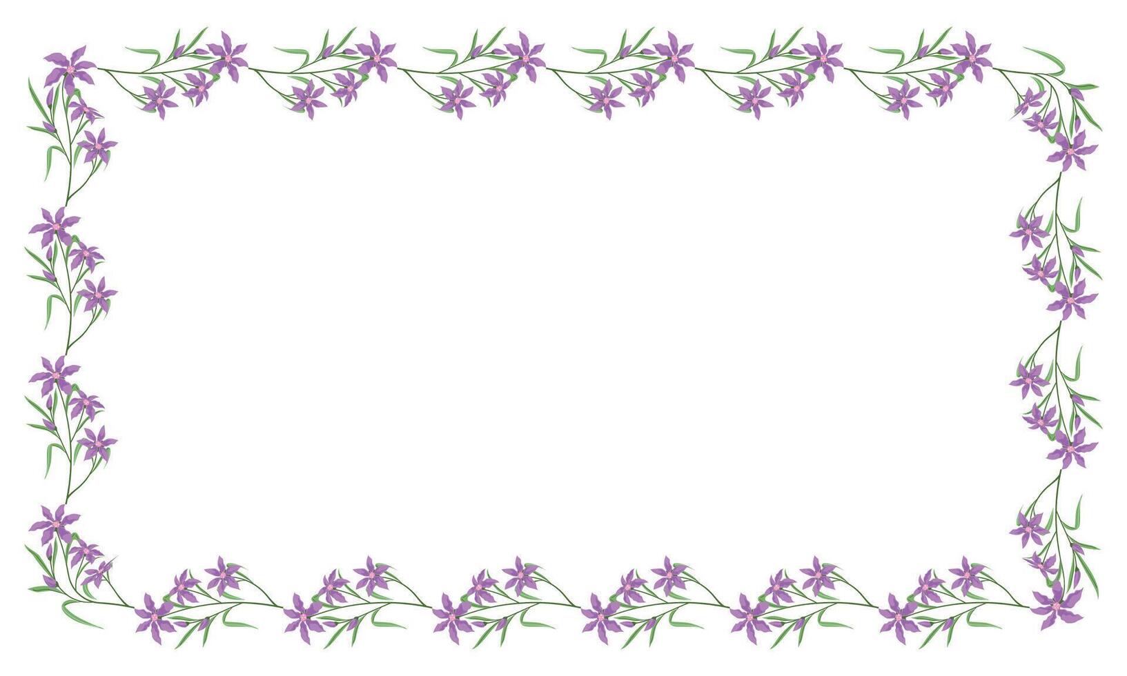 vector hand- getrokken bloemen kader Aan wit achtergrond