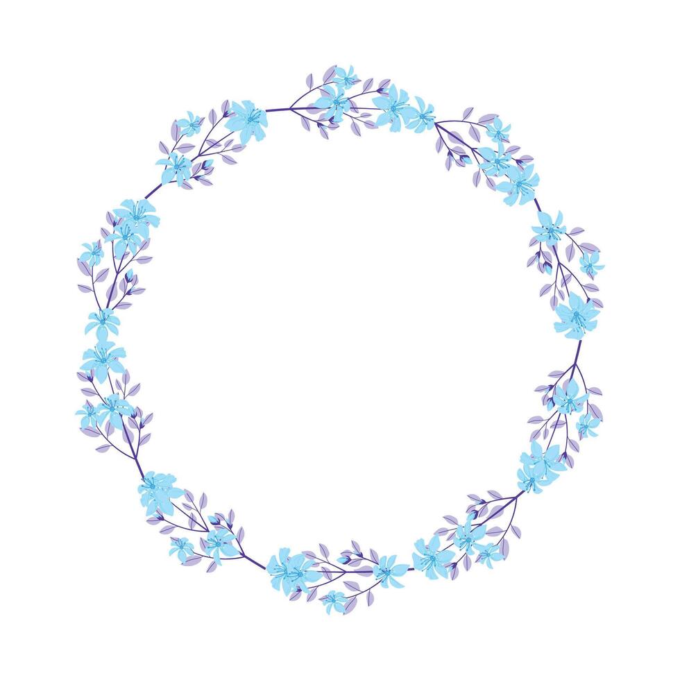 vector hand- getrokken bloemen krans kader Aan wit achtergrond