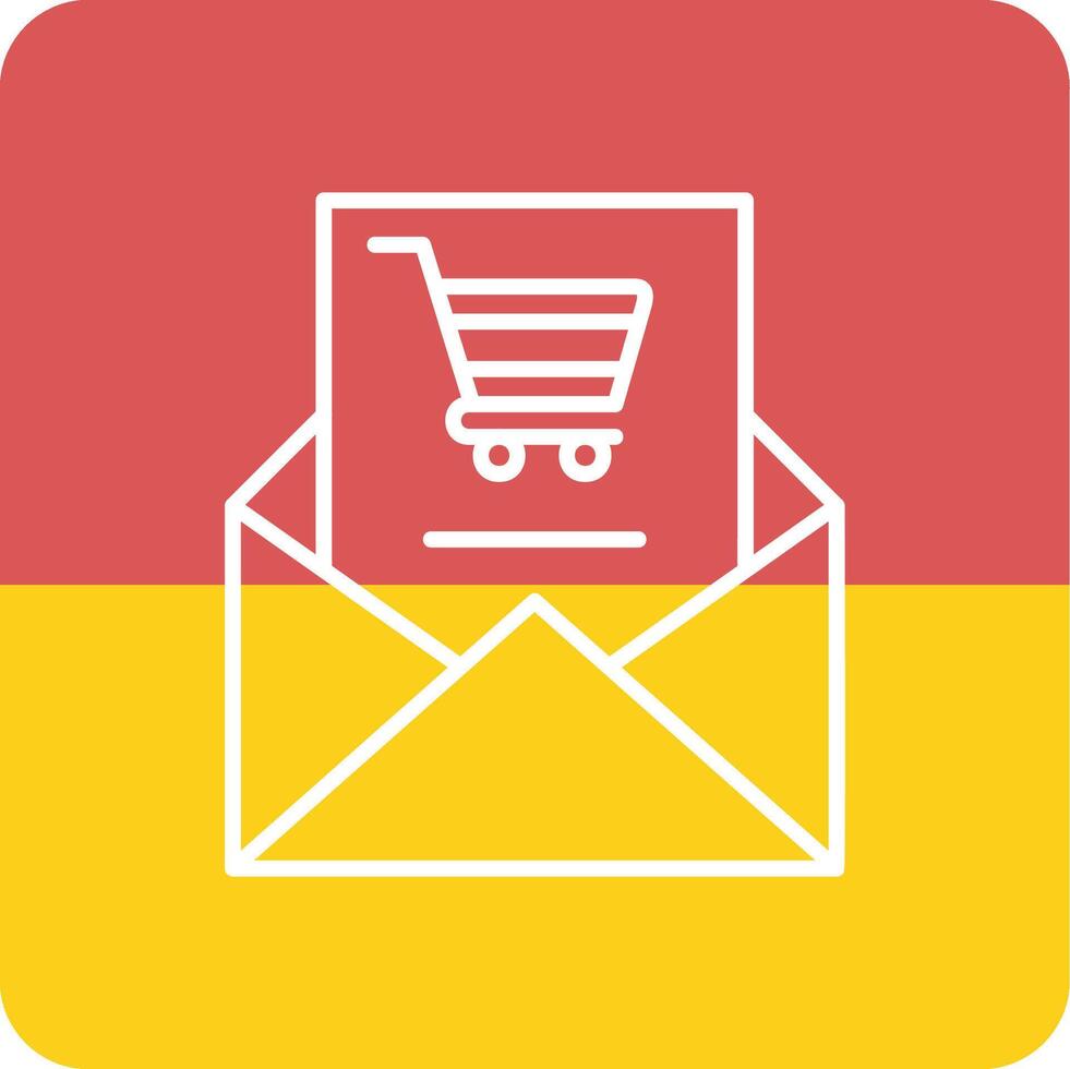 boodschappen doen e-mail vecto icoon vector