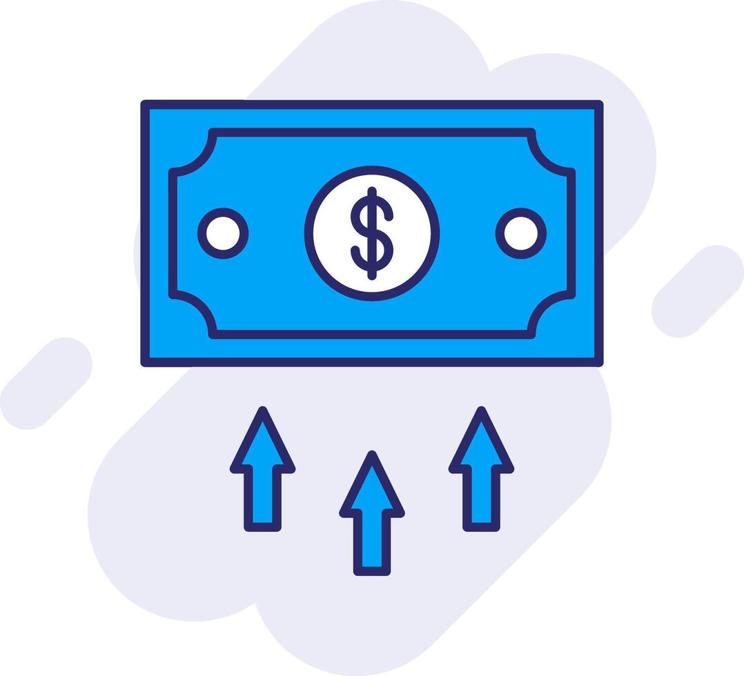 financiën lijn gevulde achtergrondgeluid icoon vector