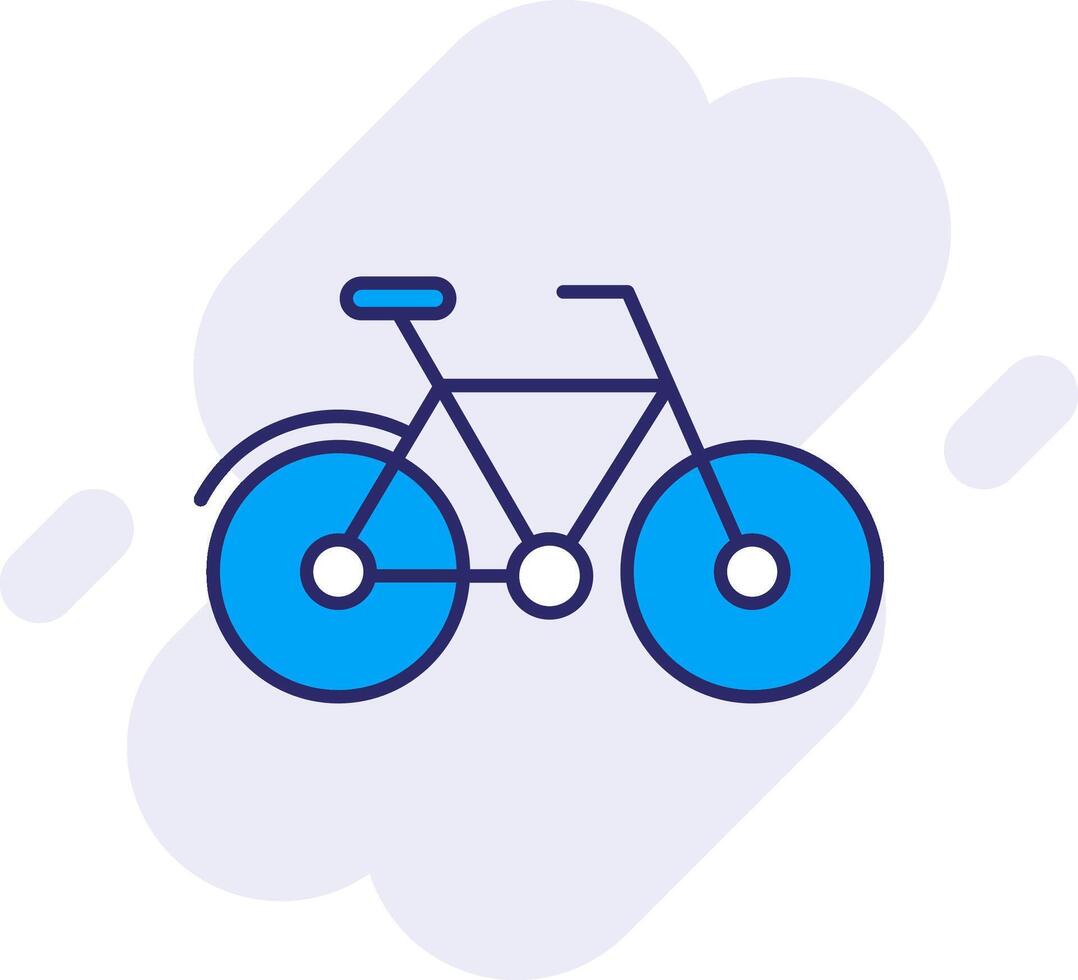fiets lijn gevulde achtergrondgeluid icoon vector