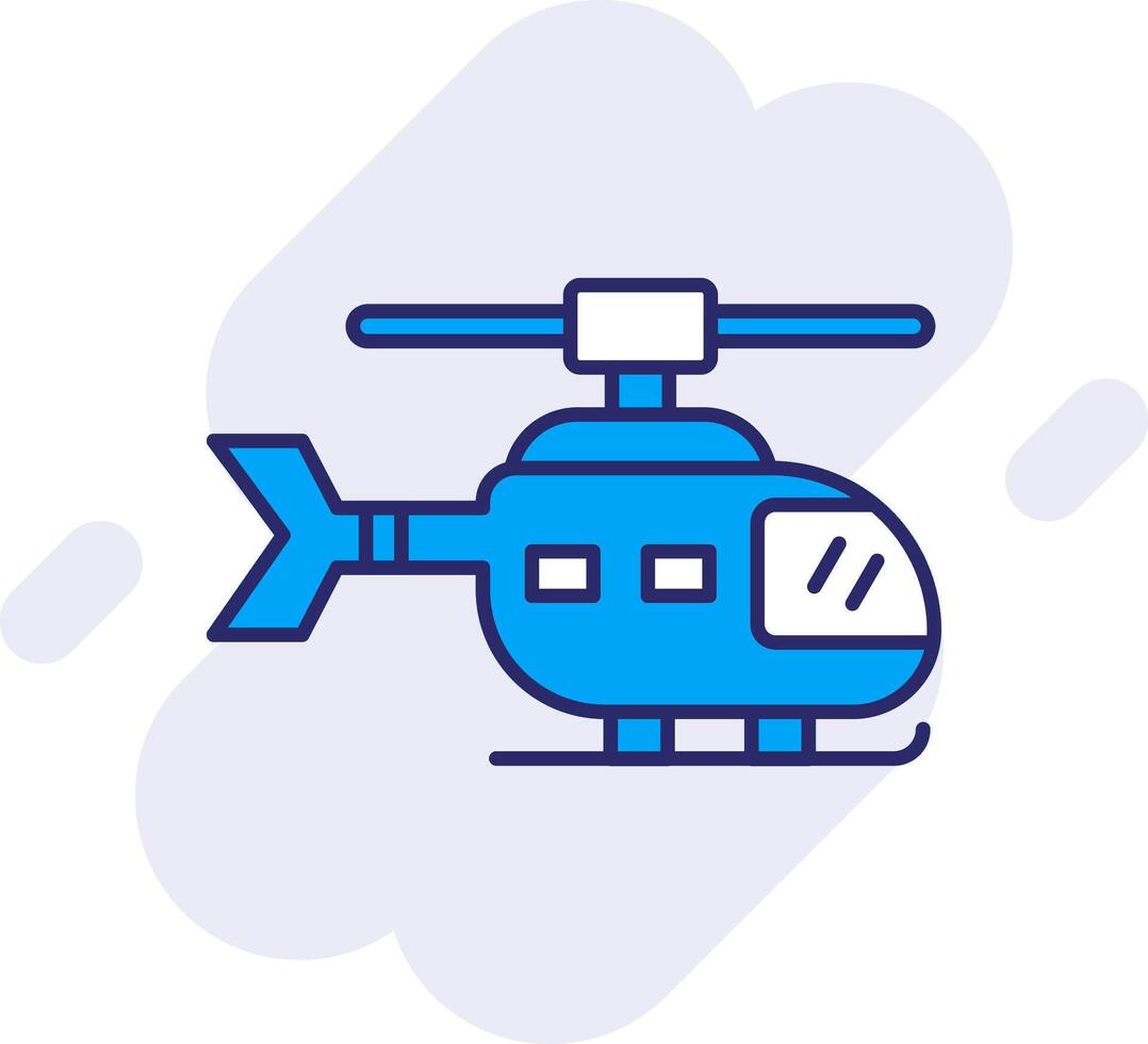 helikopter lijn gevulde achtergrondgeluid icoon vector