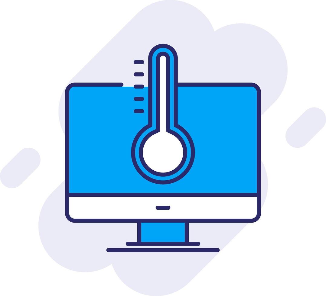 temperatuur lijn gevulde achtergrondgeluid icoon vector