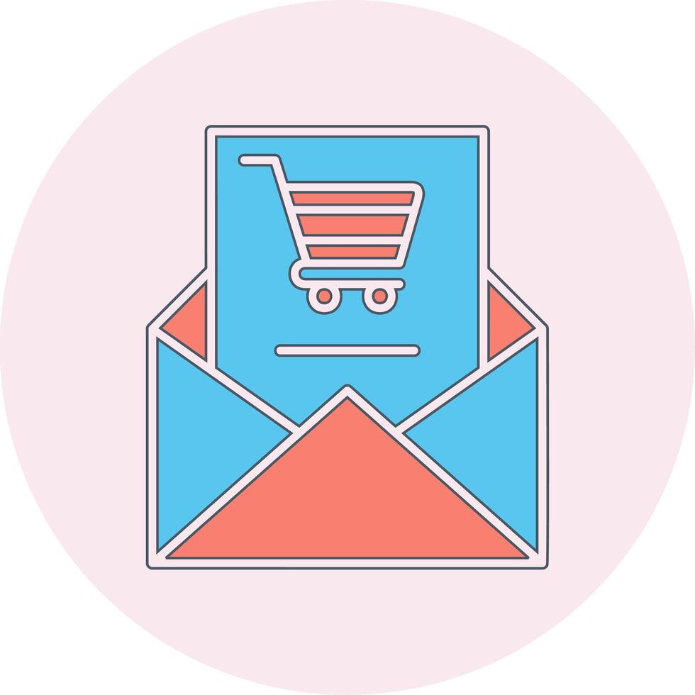 boodschappen doen e-mail vecto icoon vector