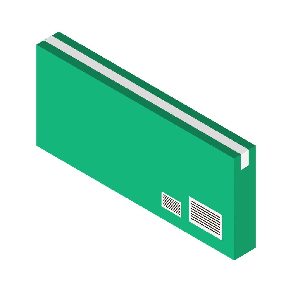 isometrische doos op witte achtergrond vector