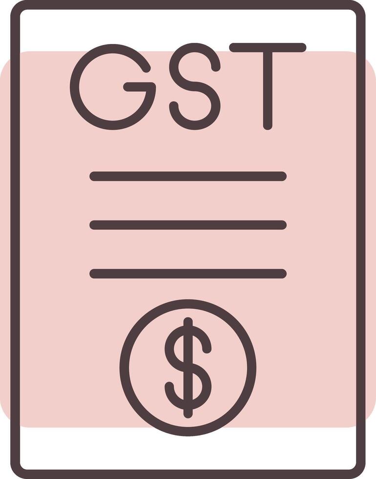 gst lijn vorm kleuren icoon vector