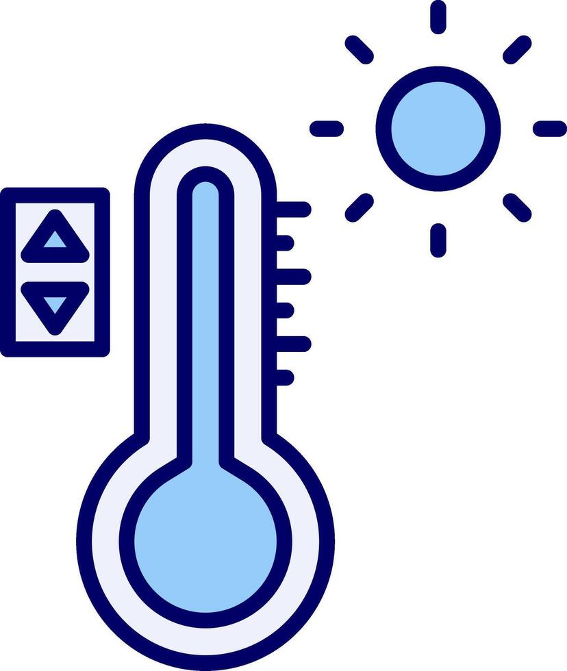 temperatuur controle vecto icoon vector