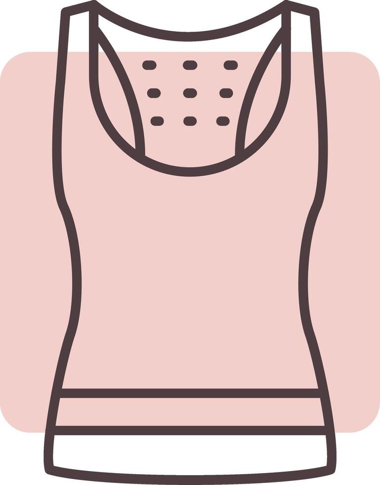 tank top lijn vorm kleuren icoon vector