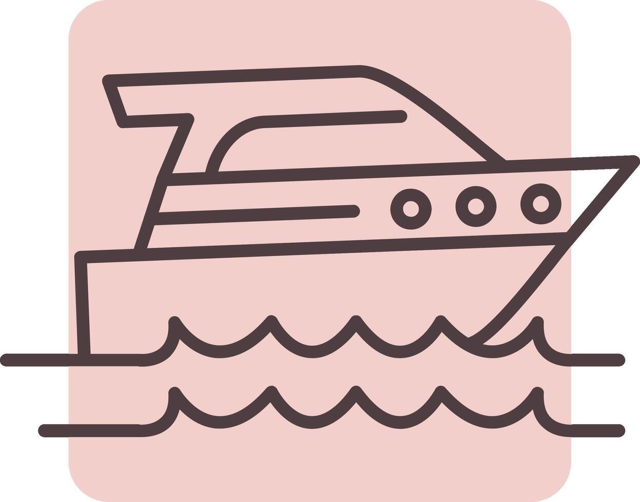 snelheid boot lijn vorm kleuren icoon vector