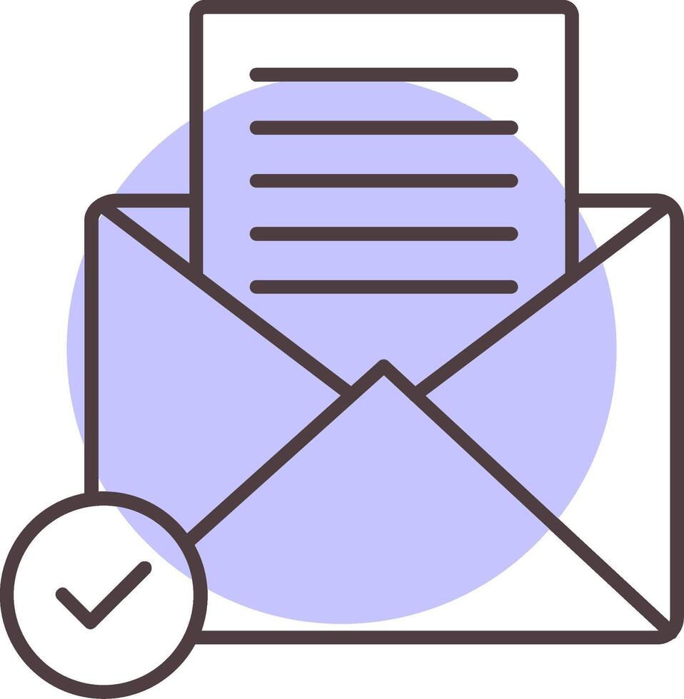 Open e-mail lijn vorm kleuren icoon vector