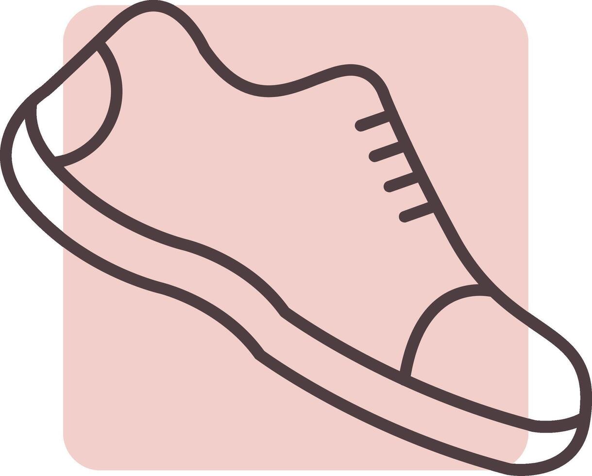 rennen schoenen lijn vorm kleuren icoon vector
