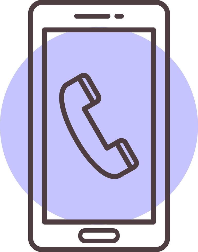 telefoon telefoontje lijn vorm kleuren icoon vector