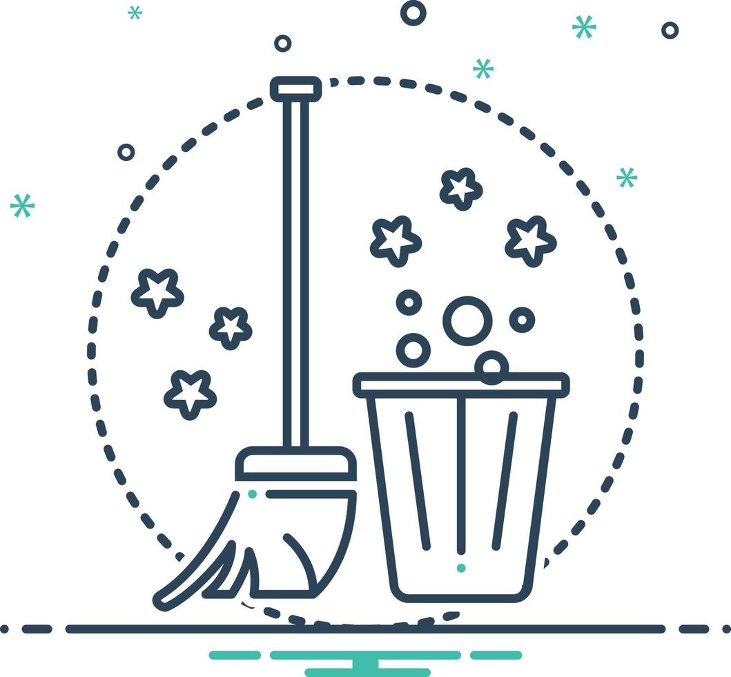 mixpictogram voor schoonmaakservice vector