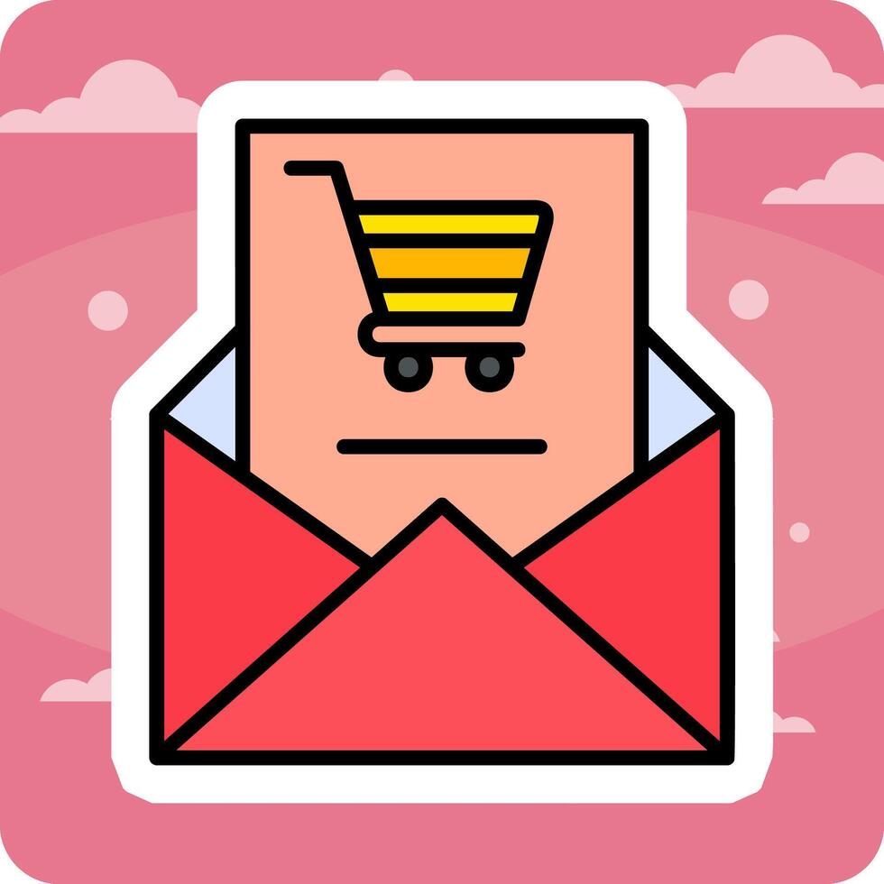 boodschappen doen e-mail vecto icoon vector