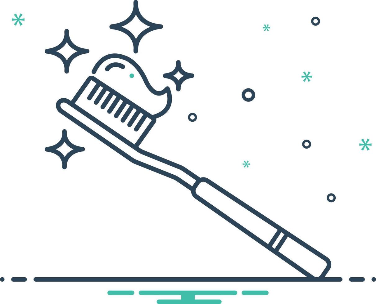 mixpictogram voor tandenborstel vector