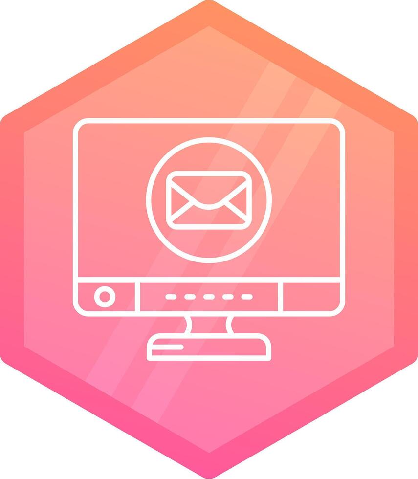 e-mail helling veelhoek icoon vector