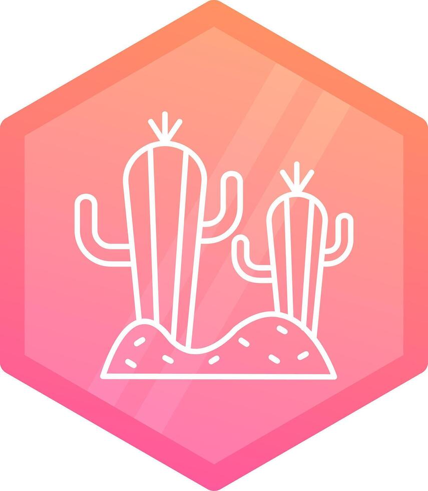 cactus helling veelhoek icoon vector