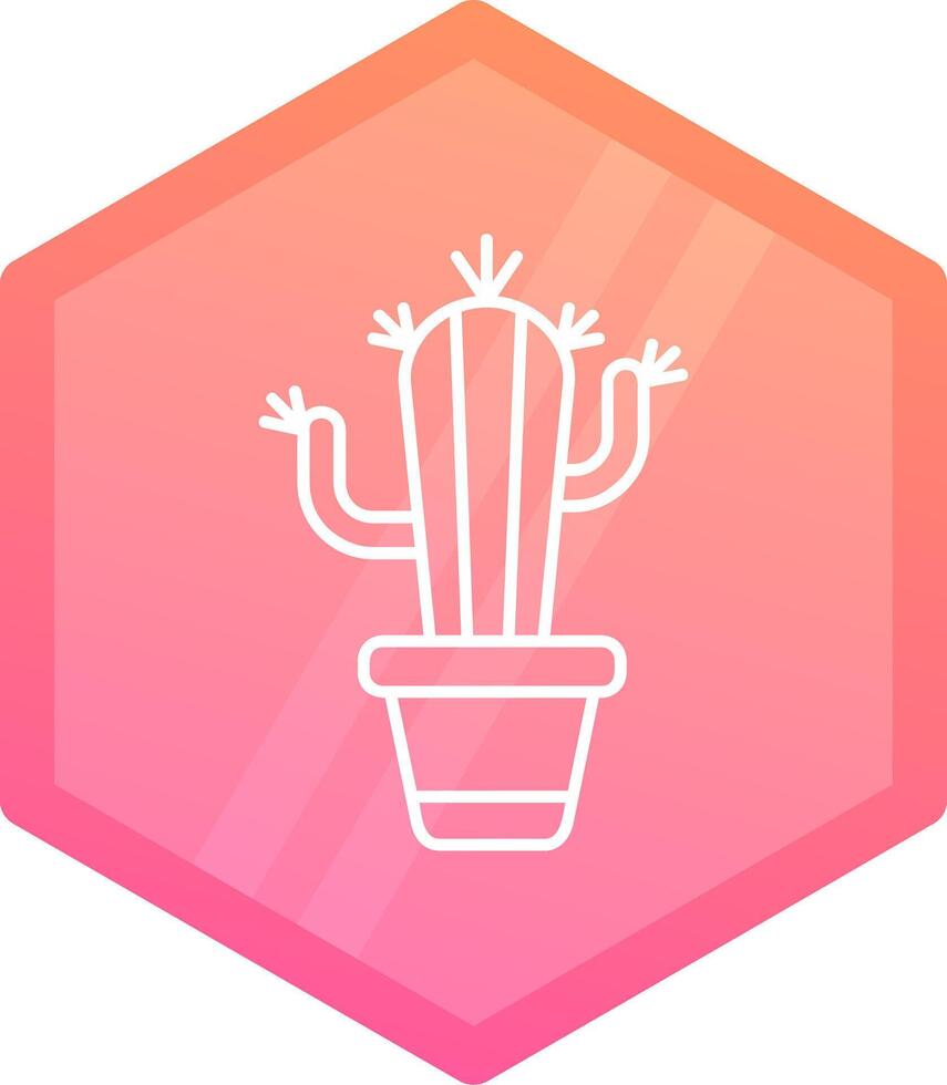 cactus helling veelhoek icoon vector