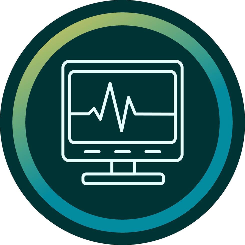 ecg lezing vecto icoon vector