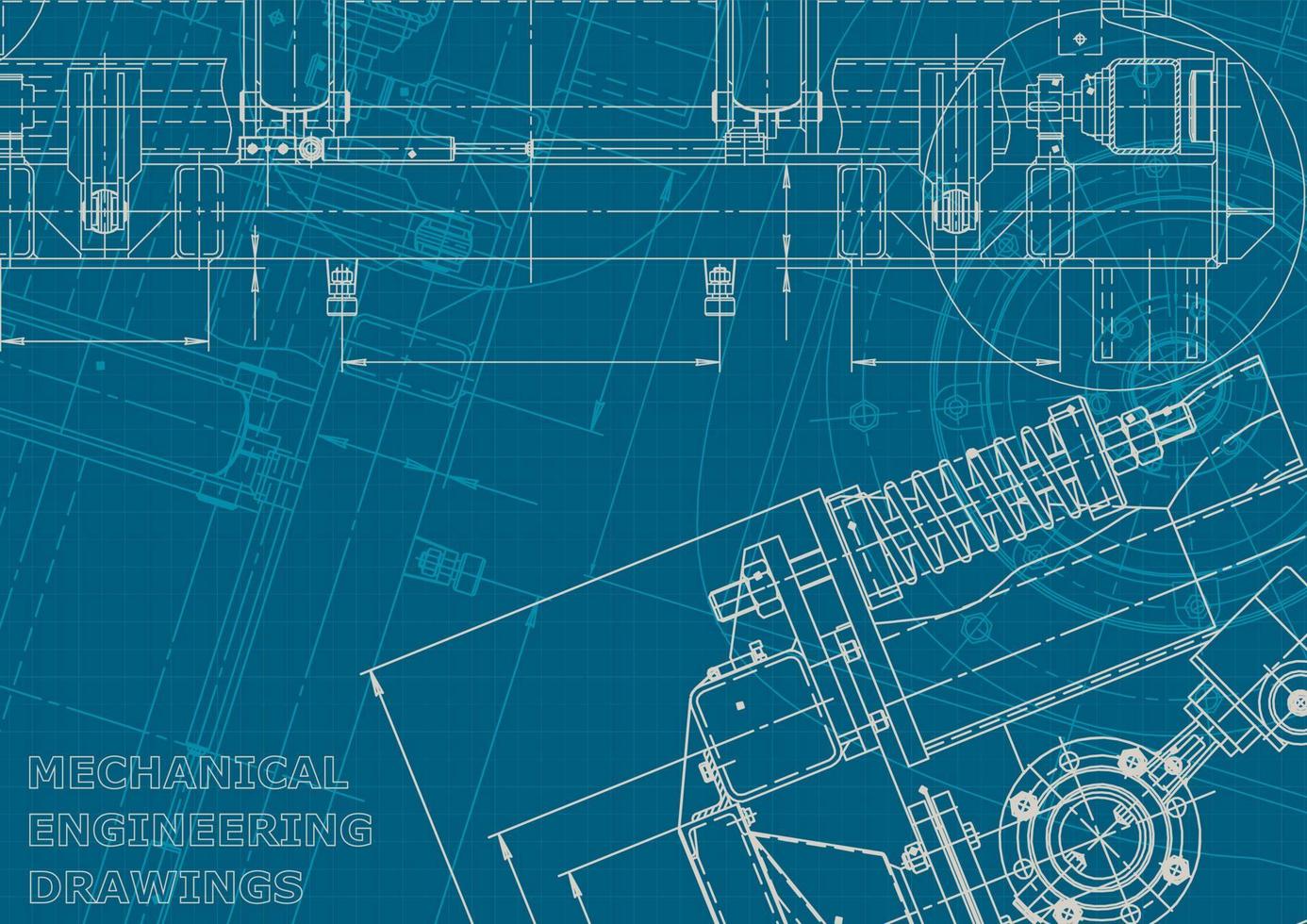 bedrijfsidentiteit. blauwdruk. vector technische tekeningen