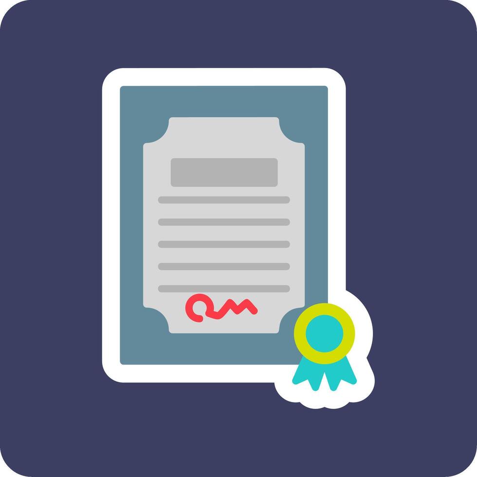 certificaat vecto icoon vector