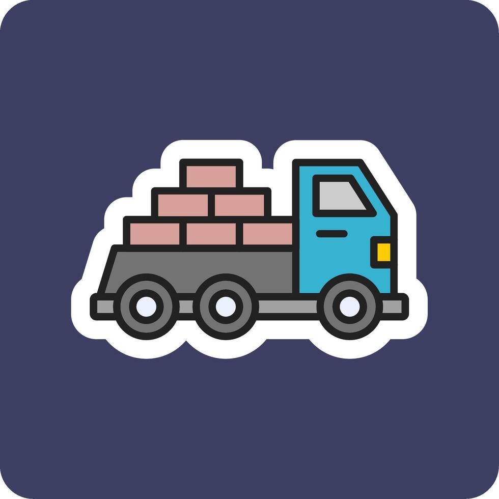logistiek levering vrachtauto vecto icoon vector