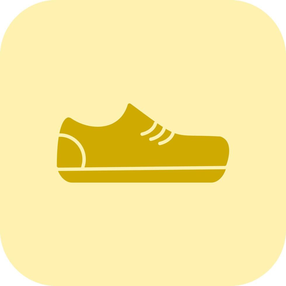 Sportschool schoenen glyph tritonus icoon vector