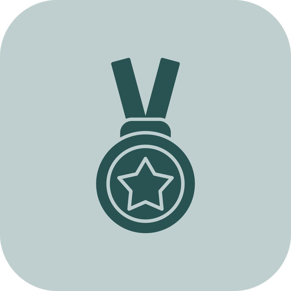 goud medaille glyph tritonus icoon vector