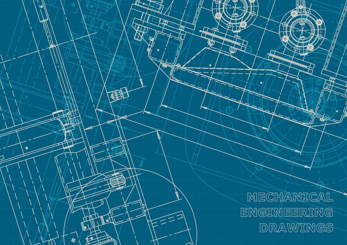 bedrijfsidentiteit. blauwdruk. vector technische tekeningen