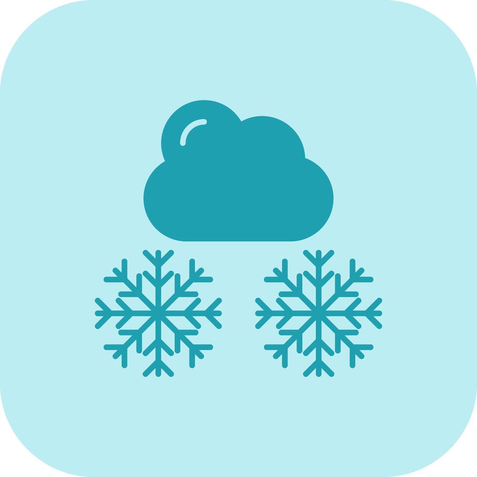 winter glyph tritonus icoon vector