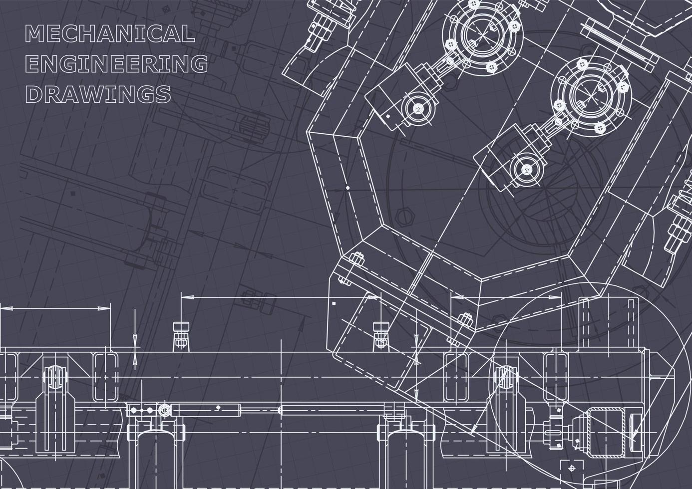 blauwdruk. vector technische tekeningen. mechanische instrumenten maken