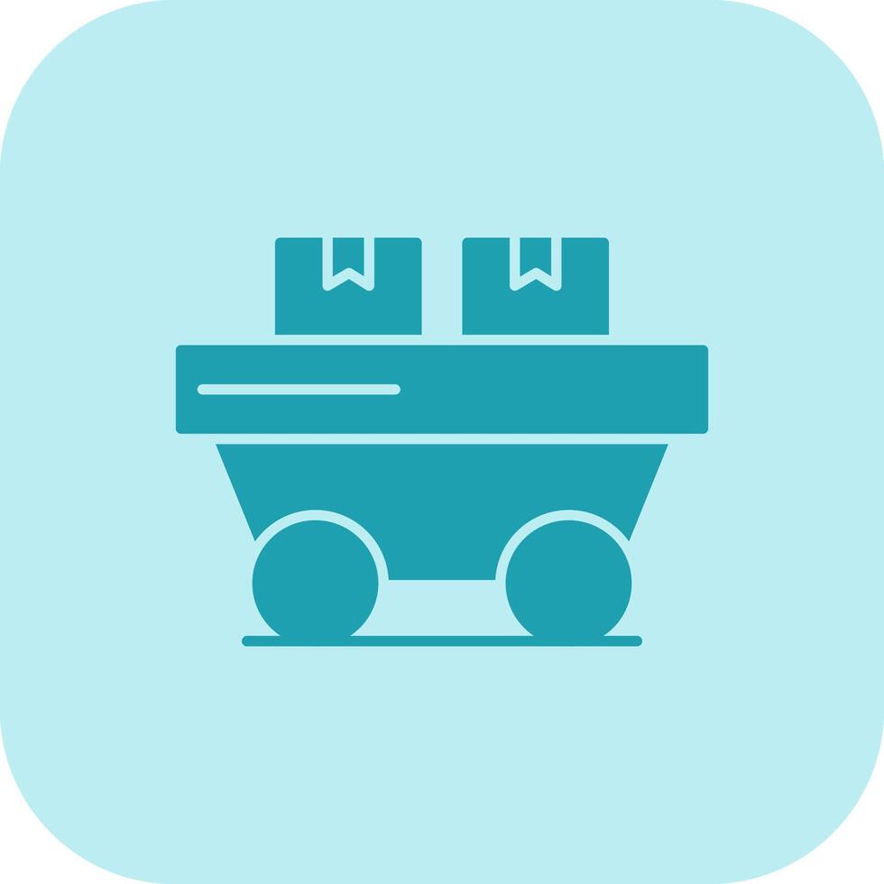 trolley glyph tritonus icoon vector