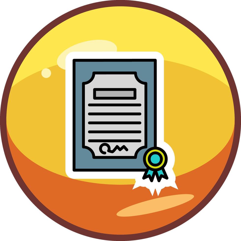 certificaat vecto icoon vector