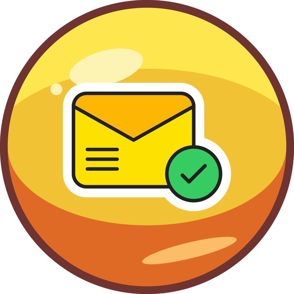 e-mail afgeleverd vecto icoon vector