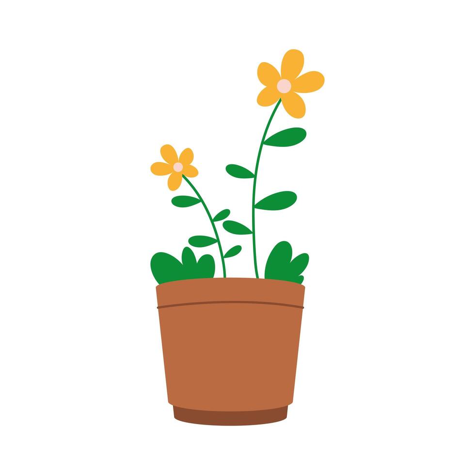 kamerplant in pot vector