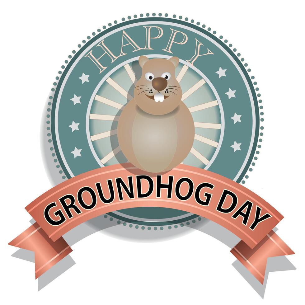 groundhog dag teken vector