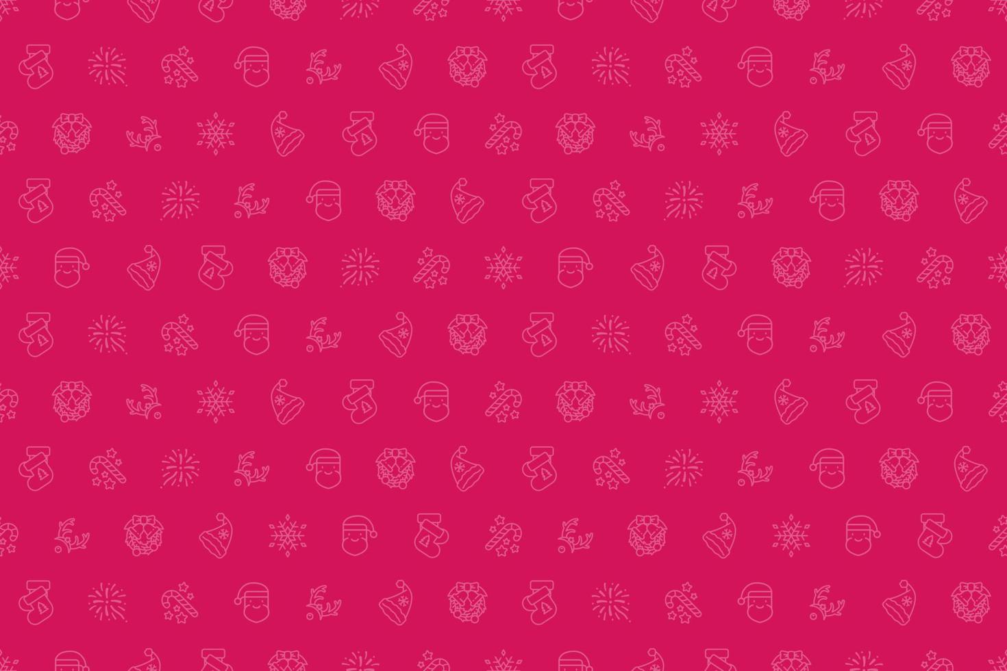 Kerstmis pictogrammen naadloze patroon achtergrond vector