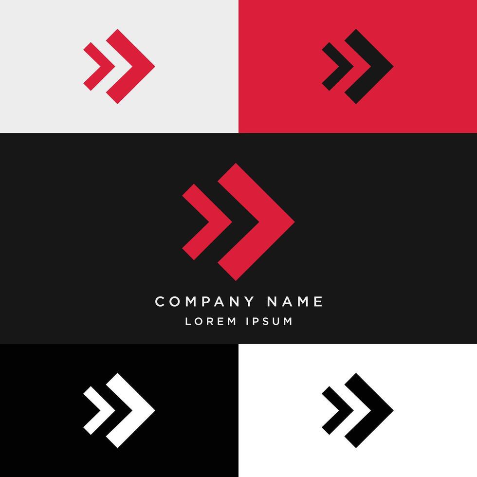 pijl logo sjabloon met kleur palet vector, geschikt voor bedrijf logo en andere vector