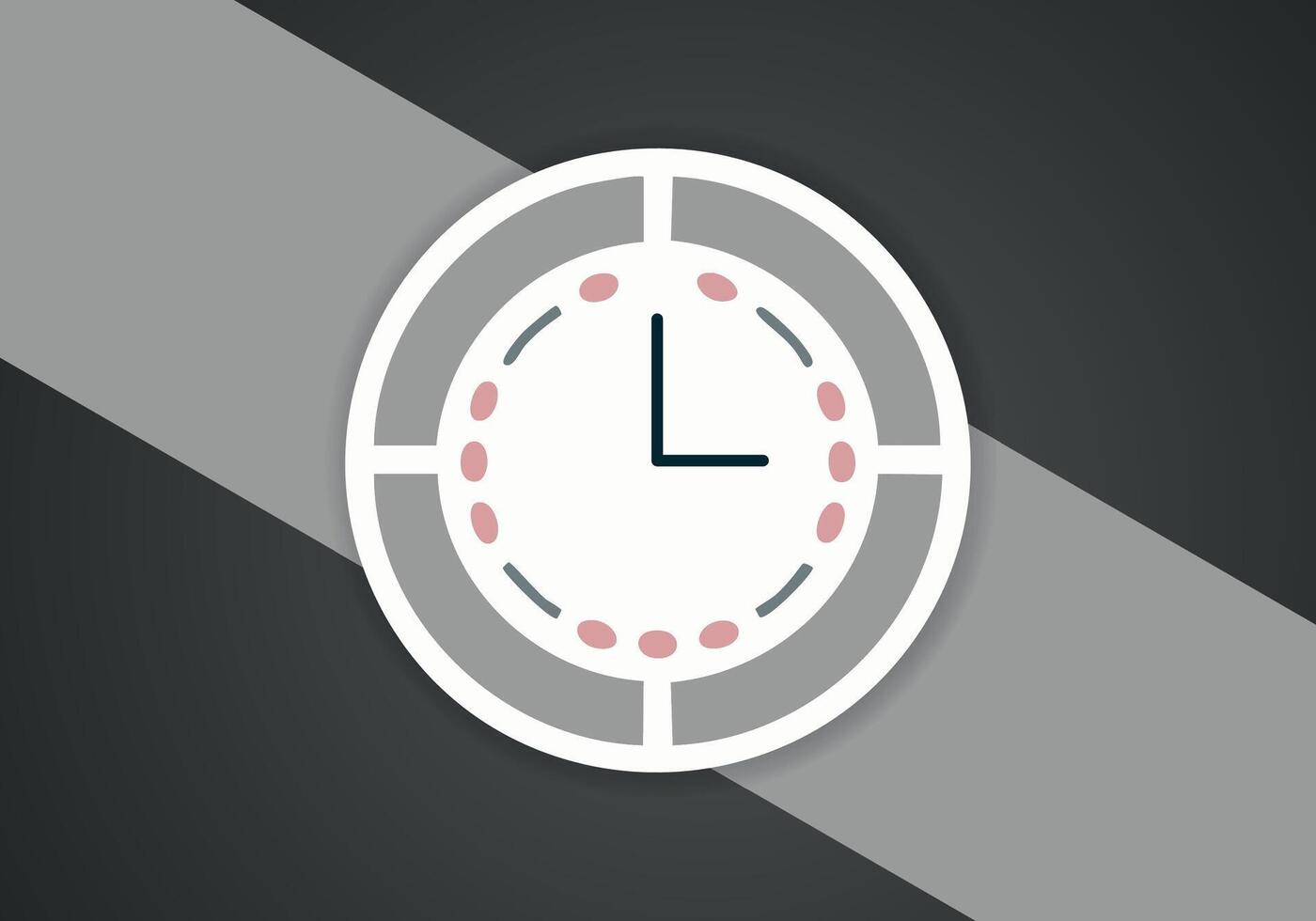 gemakkelijk minimalistische klok symbool icoon. vector afbeelding.