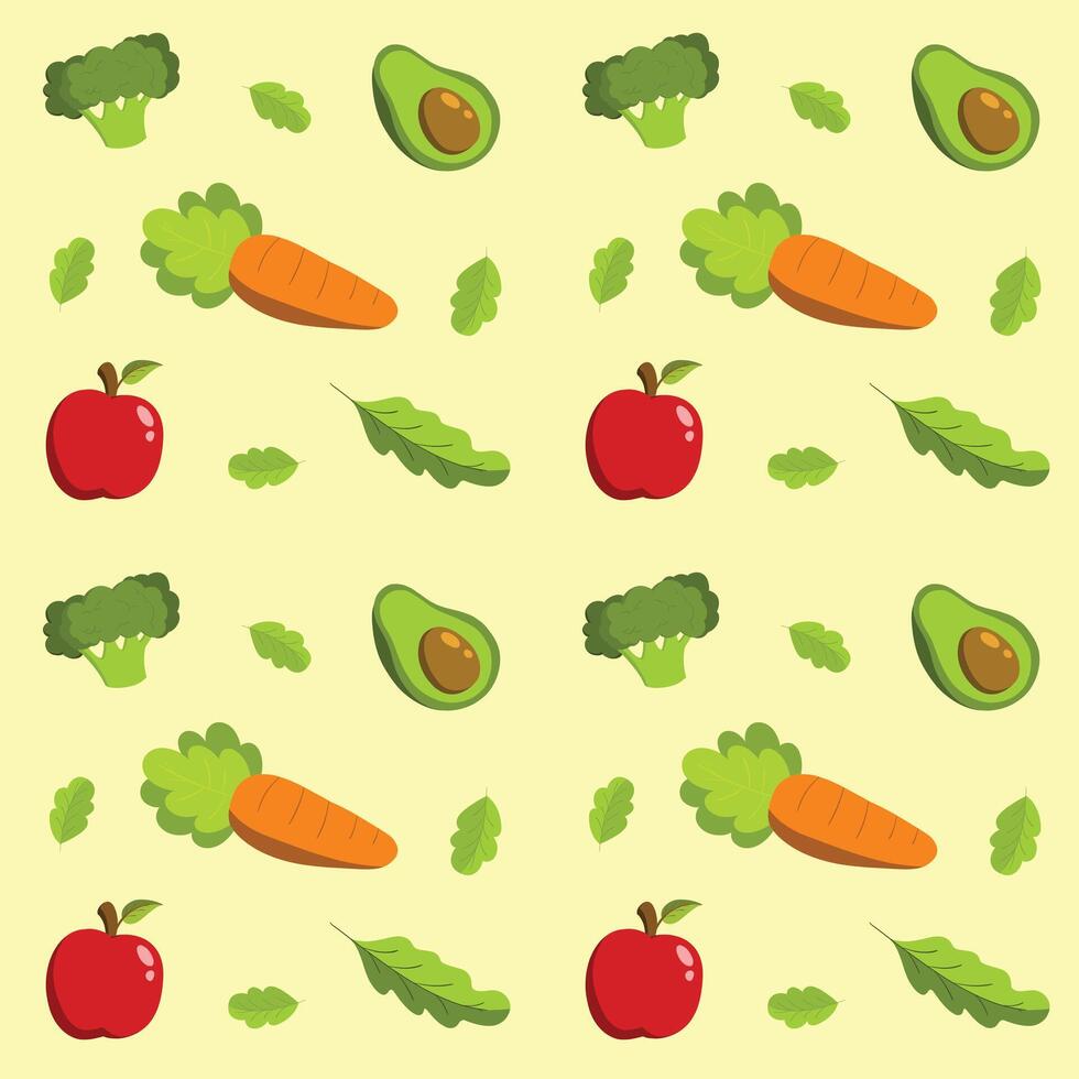 groente oogst naadloos patroon een levendig en gezond mengen van tomaten, wortels, en meer, prachtig geregeld in deze vector illustratie perfect voor voedsel enthousiastelingen