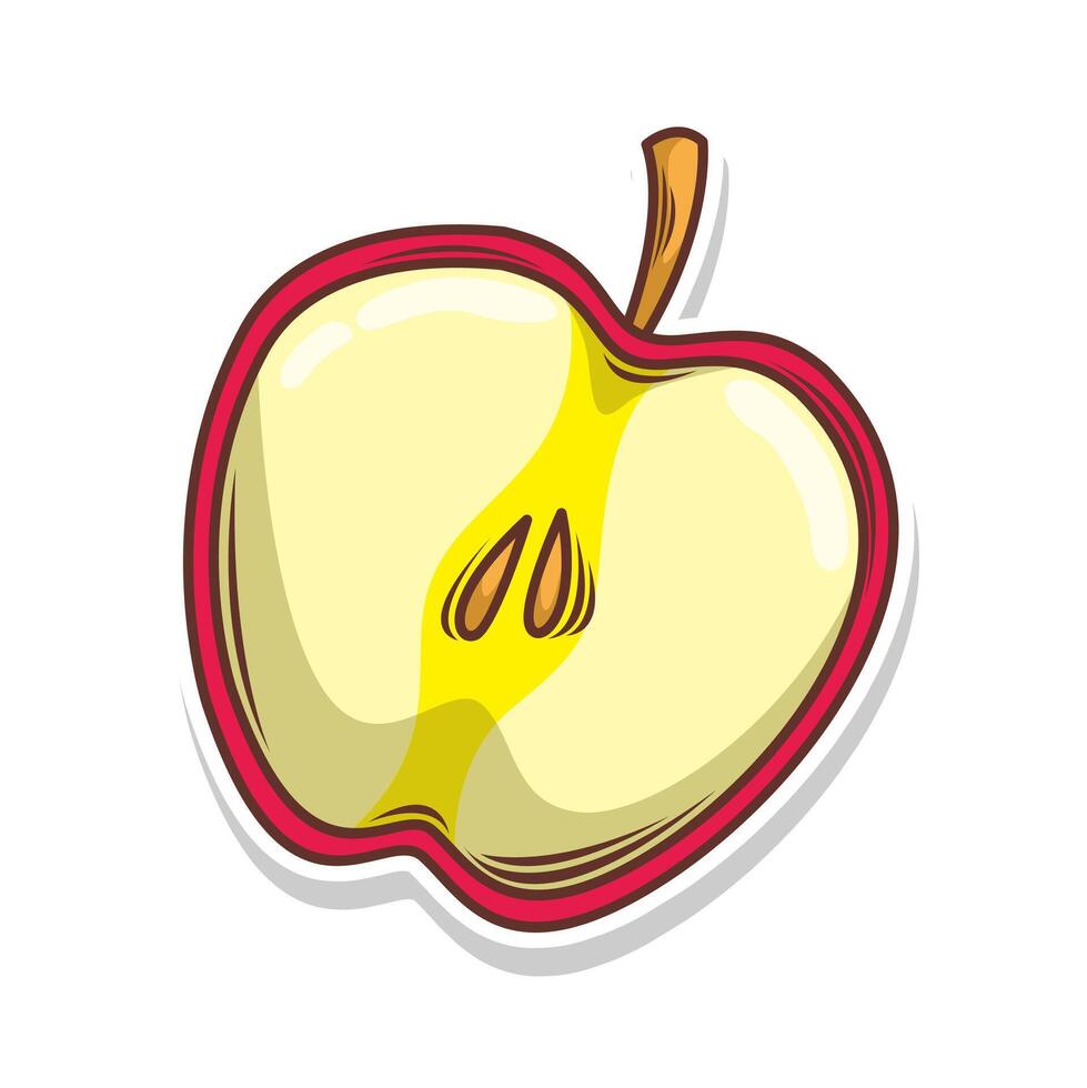 appel fruit tekening hand- trek vector illustratie