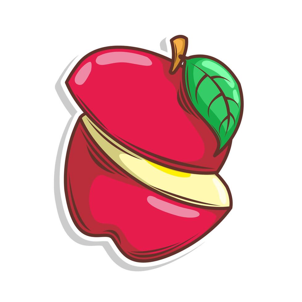 appel fruit tekening hand- trek vector illustratie