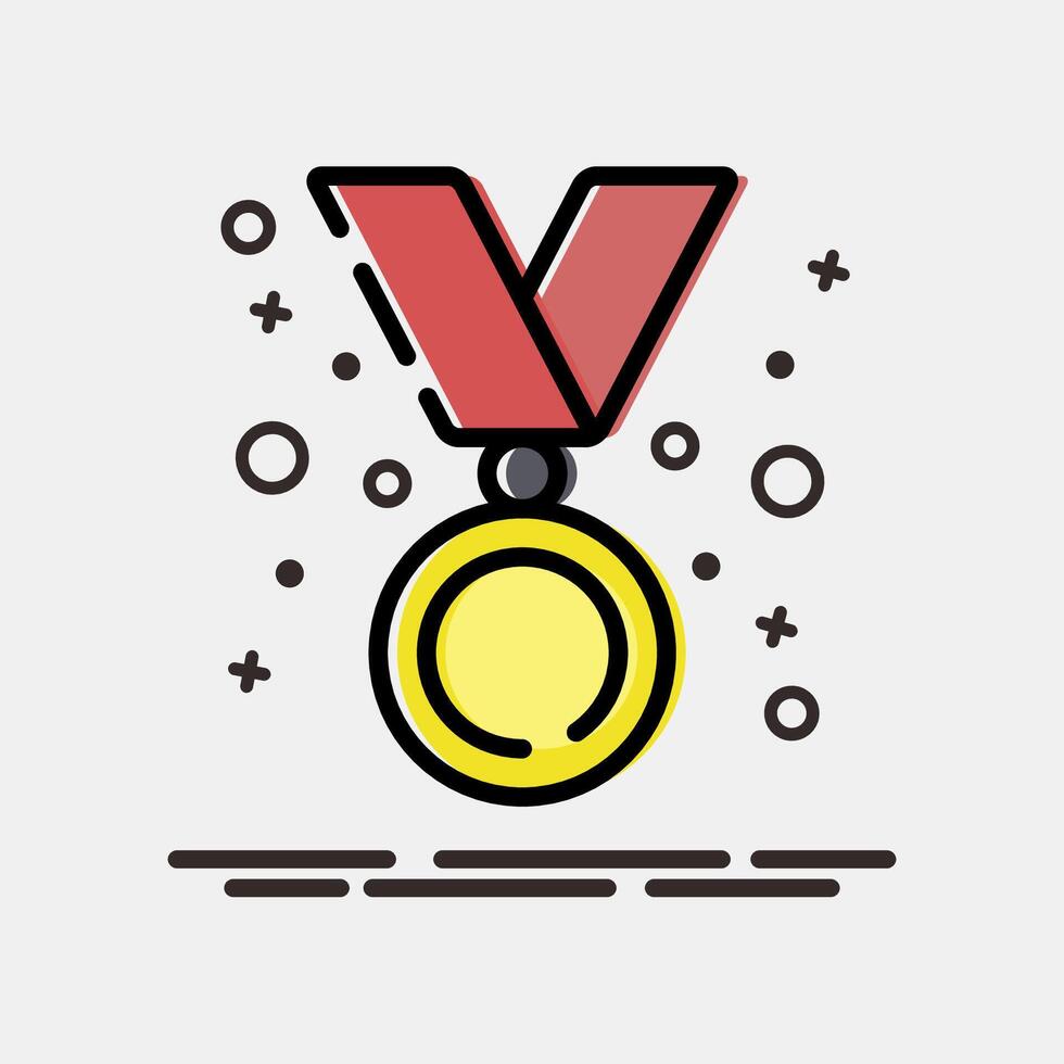 icoon medaille. esports gaming elementen. pictogrammen in mbe stijl. mooi zo voor afdrukken, affiches, logo, advertentie, infographics, enz. vector