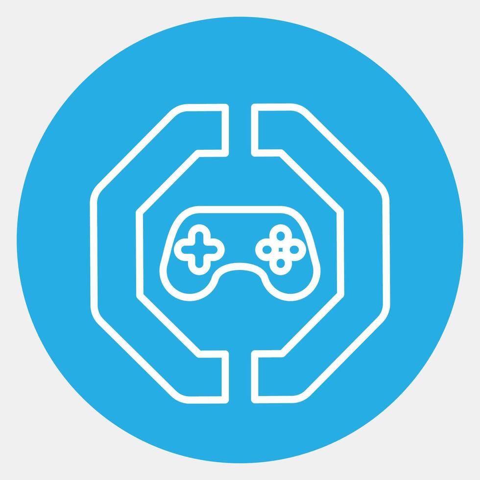 icoon arena. esports gaming elementen. pictogrammen in blauw ronde stijl. mooi zo voor afdrukken, affiches, logo, advertentie, infographics, enz. vector