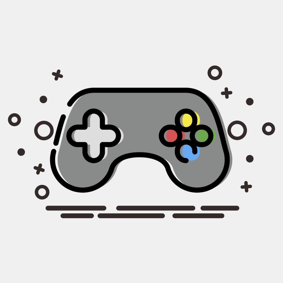 icoon spel kussen. esports gaming elementen. pictogrammen in mbe stijl. mooi zo voor afdrukken, affiches, logo, advertentie, infographics, enz. vector