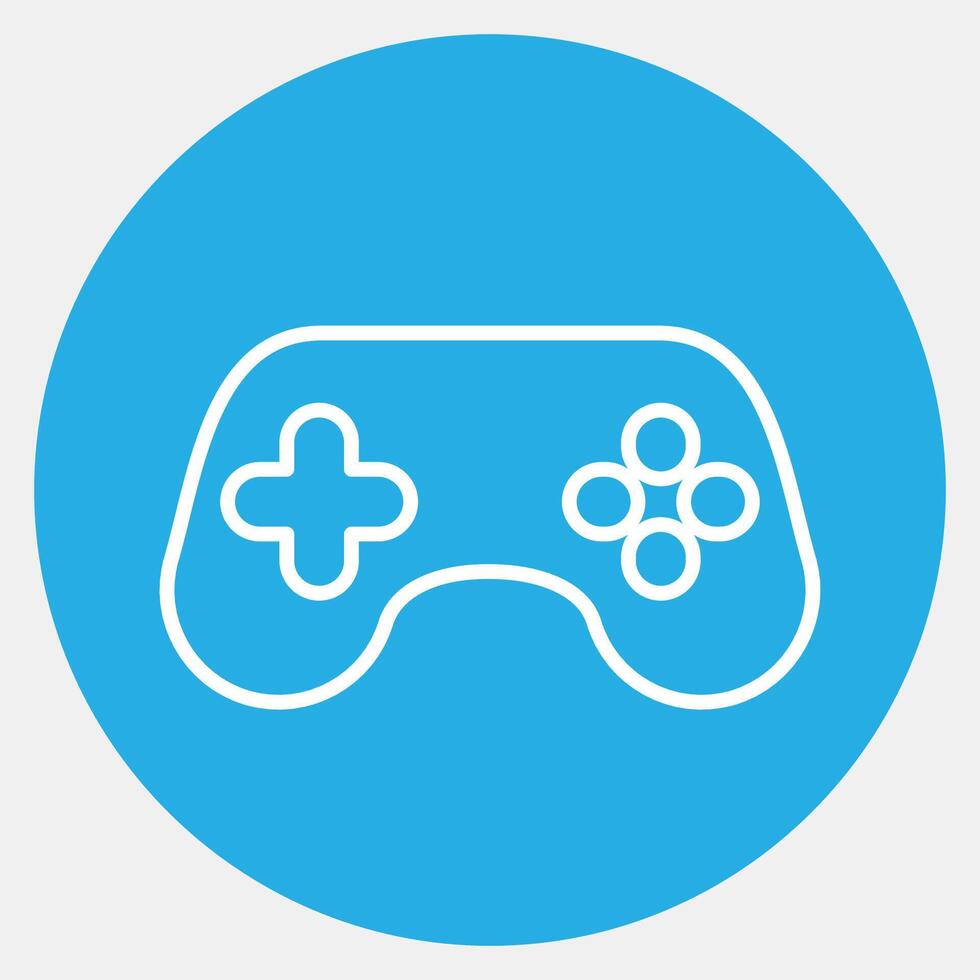 icoon spel kussen. esports gaming elementen. pictogrammen in blauw ronde stijl. mooi zo voor afdrukken, affiches, logo, advertentie, infographics, enz. vector