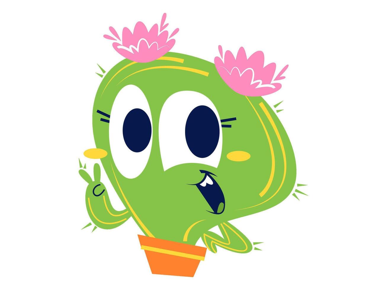 bloemen en planten sticker karakter illustratie vector